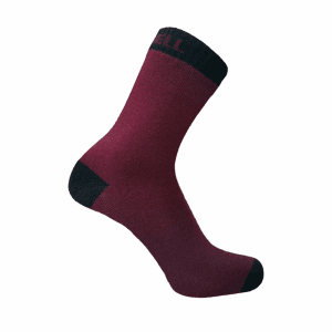 DexShell Waterproof Ultra Thin Crew Socks - XL, Burgundy